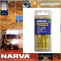 Narva Yellow Insulated Male Blade Terminals Wire Size 5-6mm- Blister Pack of 8