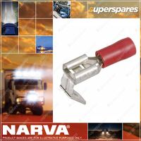 Narva Red Insulated Blade Terminals Connectors Wire Size 2.5-3mm Pack Of 10