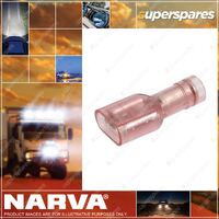 Narva Red Transparent Blade Terminals Female Wire Size 2.5 - 3mm Pack Of 10