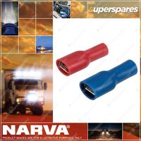 Narva Red Female Insulated Blade Terminals Wire Size 2.5 - 3mm Pack Of 10