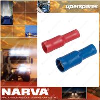 Narva Red Female Insulated Bullet Terminals Wire Size 2.5-3mm Pack Of 12