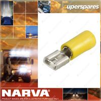 Narva Female Blade Yellow Spade Crimp Terminal 6mm Wire 56138 Premium
