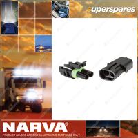 Narva Connector 2 Way Waterproof 56472Bl BLister Type Pack Premium Quality
