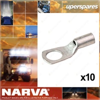 Narva Battery Cable Lugs Eyelet 4.6mm 8 Stud 10mm2 8 B&S Pack of 10