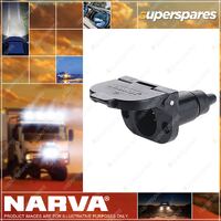 Narva Brand 7 Pin Small Round Plastic Trailer Socket Blister Pack