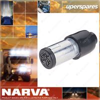 Narva 7 Pin Small Round Metal Trailer Plug Socket Adaptor 82131BL