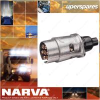 Narva 5 Pin Large Round Metal Trailer Plug 30A At 12V 82162Bl Premium Quality