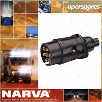 Narva 5 Pin Large Round Plastic Trailer Plug 30A At 12V 82182Bl Premium
