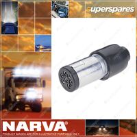 Narva 6 Pin Small Round Metal Trailer Plug 15A At 12V 82132Bl Premium Quality