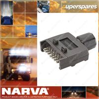 Narva 7 Pin Flat Quick Fit Trailer Plug 15A At 12V 82141Bl Premium Quality