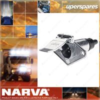 Narva 7 Pin Small Round Metal Trailer Socket 15A At 12V 82032Bl Premium