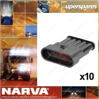 Narva 5 Way Waterproof Male AMP Super Seal Connector Housings 10 pack