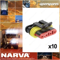 Narva 4 Way Waterproof Female AMP Super Seal Connector Housings 10 pack