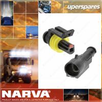Narva 1 Way Male and Female AMP Super Seal Connector Housings Blister Per Pair