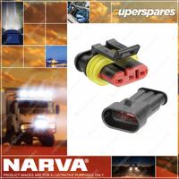 Narva 3 Way Male and Female AMP Super Seal Connector Housings Blister Per Pair