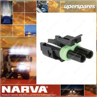 Narva 2 Way Male Waterproof Connectors with Terminals and Seals 10 pack