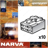 Narva 4 Way Male Quick Connect Connector Housings with Terminals 10 Pack