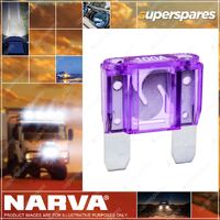 Narva Brand 100 Amps Maxi Blade Type Fuses with Purple Color Box of 10