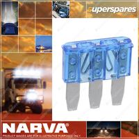Narva 15 Amp Blue Micro 3 Blade Fuse Blister 5 Part NO. of 51215BL