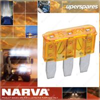 Narva 5 Amp Orange Micro 3 Blade Fuse Blister 5 Part NO. of 51205BL