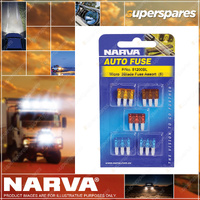 Narva Micro 3 Blade Fuse Assortment Blister Pack Of 5 Part NO. of 51200BL