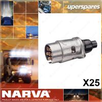Narva 7 Pin Large Round Metal Trailer Plug Pack Of 25 Part NO. of 82161-25