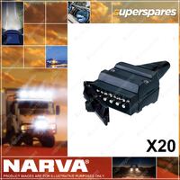 Narva 12 Pin Flat Trailer Plug Part NO. of 82171-20 Bulk Pack of 20