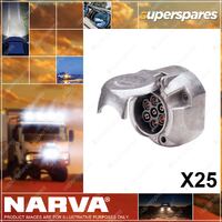Narva 5 Pin Large Round Metal Trailer Socket Pack Of 25 Part NO. of 82063-25