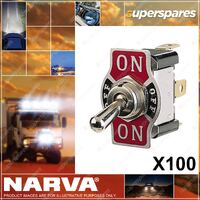Narva On/Off/On Metal Toggle Switch With On/Off/On Tab Bulk Pack Of 100