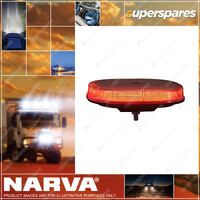 Narva 12/24V Aeromax Mini LED Light Box Amber/Red Single Bolt Mount W/ Clear Len