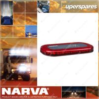 Narva 12/24 Volt Aeromax Mini LED Light Box Amber Flange Base with Red Lens