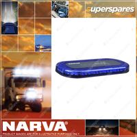 Narva 12/24V Aeromax Mini LED Light Box Amber Flange Base with Blue Lens