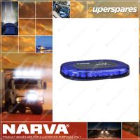 Narva 12/24V Aeromax Mini LED Light Box Amber Flange Base with Blue Lens 10x3