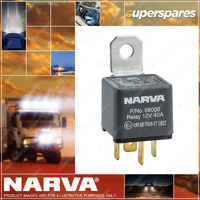 Narva 12 Volt 40A Normally Open 4 Pin Relay with Braided strap 68000
