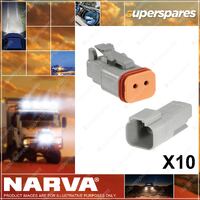 Narva 2 Way Dt Deutsch Connector Kit Blister Pair - Male/Female Box Of 10