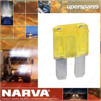 Narva 20 Amp Yellow Color Micro 2 Blade Fuse Blister Pack Of 5 52420BL