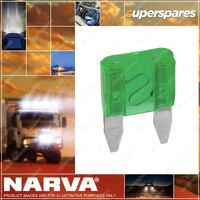 Narva 30 Amp Green Color Mini Blade Fuse Box Of 50 Part NO.of 52730