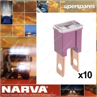 Narva 30 Amp Pink Colour Male Plug In Fusible Link Box of 10 53130