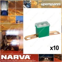 Narva 40 Amp Green Colour Fusible Link Fues - Long Tab - Box Of 10 53240