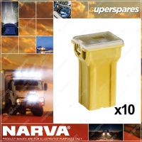 Narva 60 Amp Yellow Mini Female Fusible Link Fues - Plug In Type Pack of 10