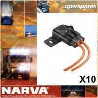 Narva Pre-Wired In-Line Waterproof Standard Ats Blade Fuse Holder Box Of 10