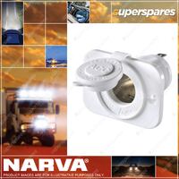 Narva Heavy Duty White Accessory Socket for RV and Marine Blister Pack