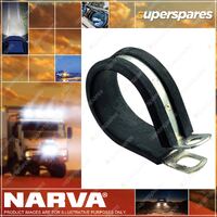 Narva 22mm Pipe/Cable Support Clamps with EPDM rubber & galvanised steel 10 Pack