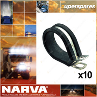 Narva 32mm Pipe/Cable Support Clamps with EPDM rubber & galvanised steel 10 Pack