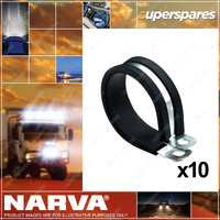 Narva 35mm Pipe/Cable Support Clamps with EPDM rubber & galvanised steel 10 Pack