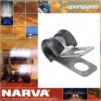 Narva 8mm Pipe/Cable Support Clamps with EPDM rubber & galvanised steel 10 Pack