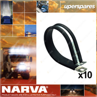 Narva 60mm Pipe/Cable Support Clamps with EPDM rubber & galvanised steel 10 Pack