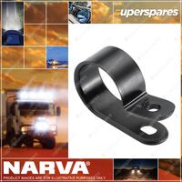 Narva 19.0mm 0.75 Inch Nylon Cable Clamps Black Color P-Clips 100 Pack
