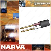 Narva 10A 3mm Twin Core Sheathed Cable 100M Brown/White Black Sheath