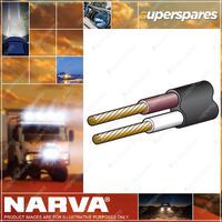 Narva 15A 4mm Twin Core Sheathed Cable 100M Brown Color/White Black Sheath
